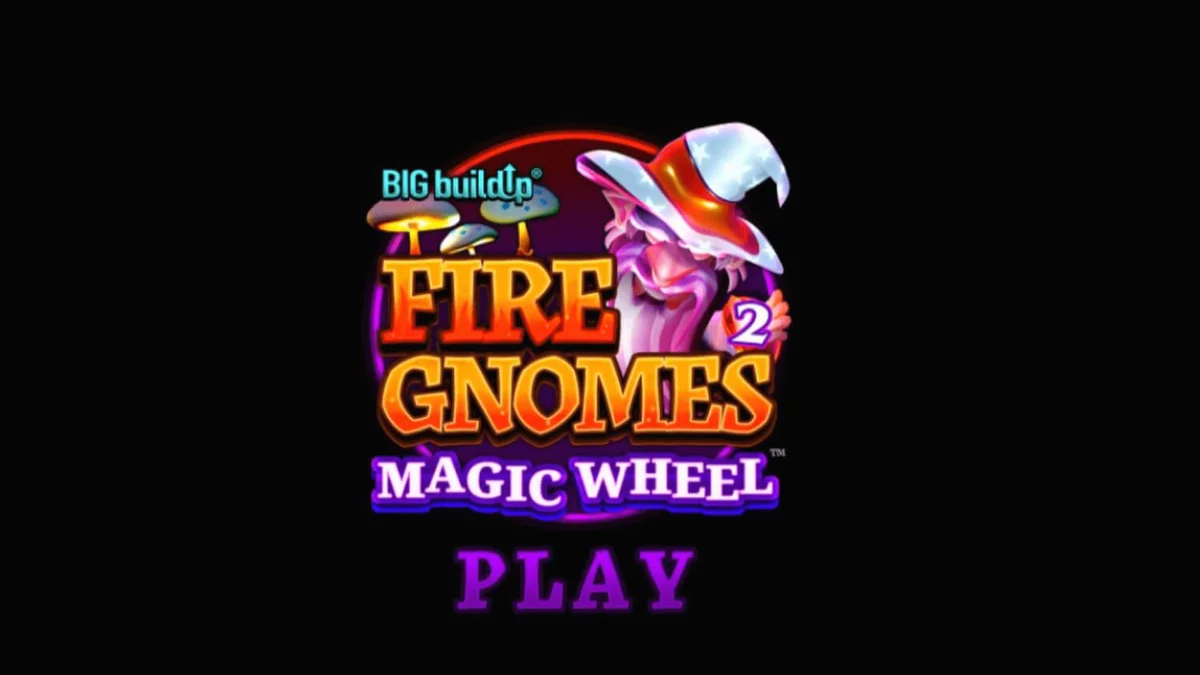 Tampilan visual slot Fire Gnomes 2 Magic Wheel dengan tema jamur dan gnome