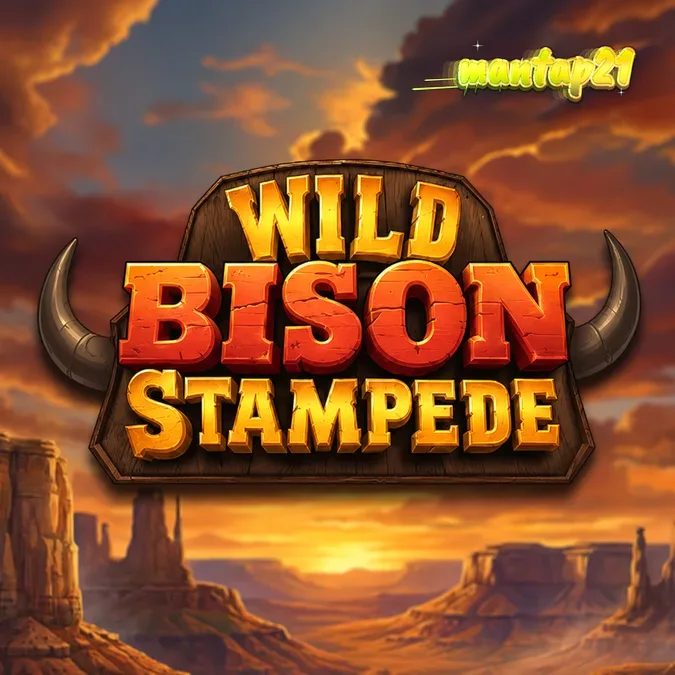Tampilan visual slot Wild Bison Stampede dengan latar belakang dataran Amerika
